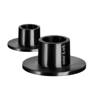 Ester & Erik Kerzenhalter für Stabkerzen schwarz matt